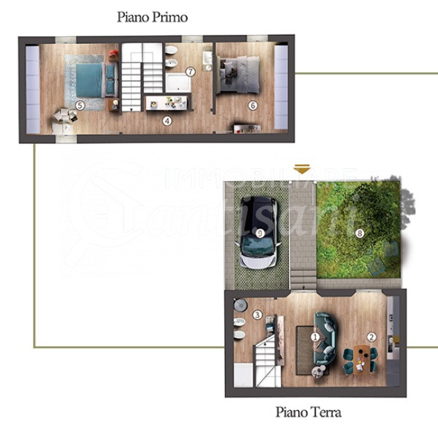 Terratetto giardino e posto auto in vendita San Piero a Ponti